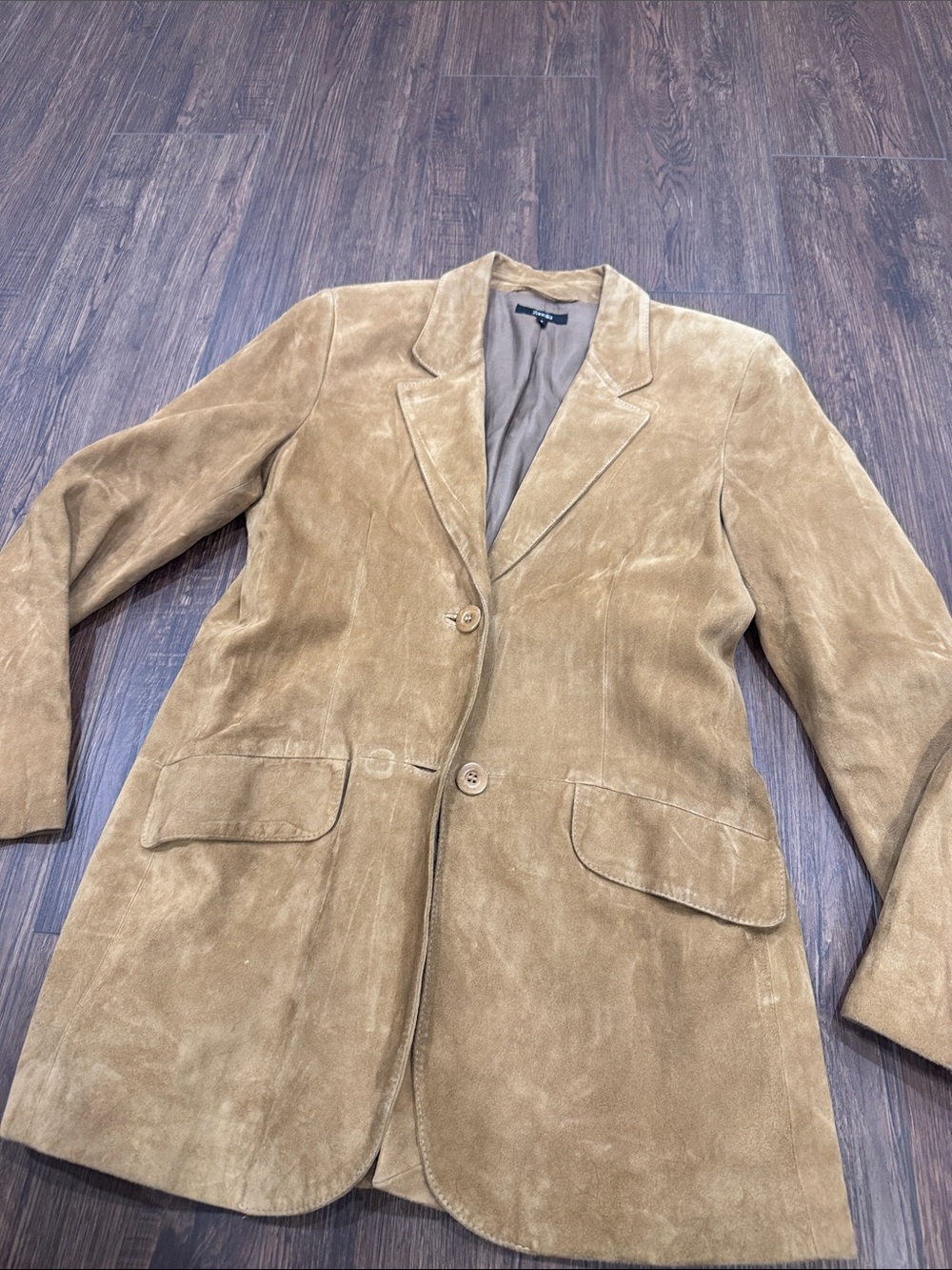 Zanella Tan leather/Suede blazer Style Coat